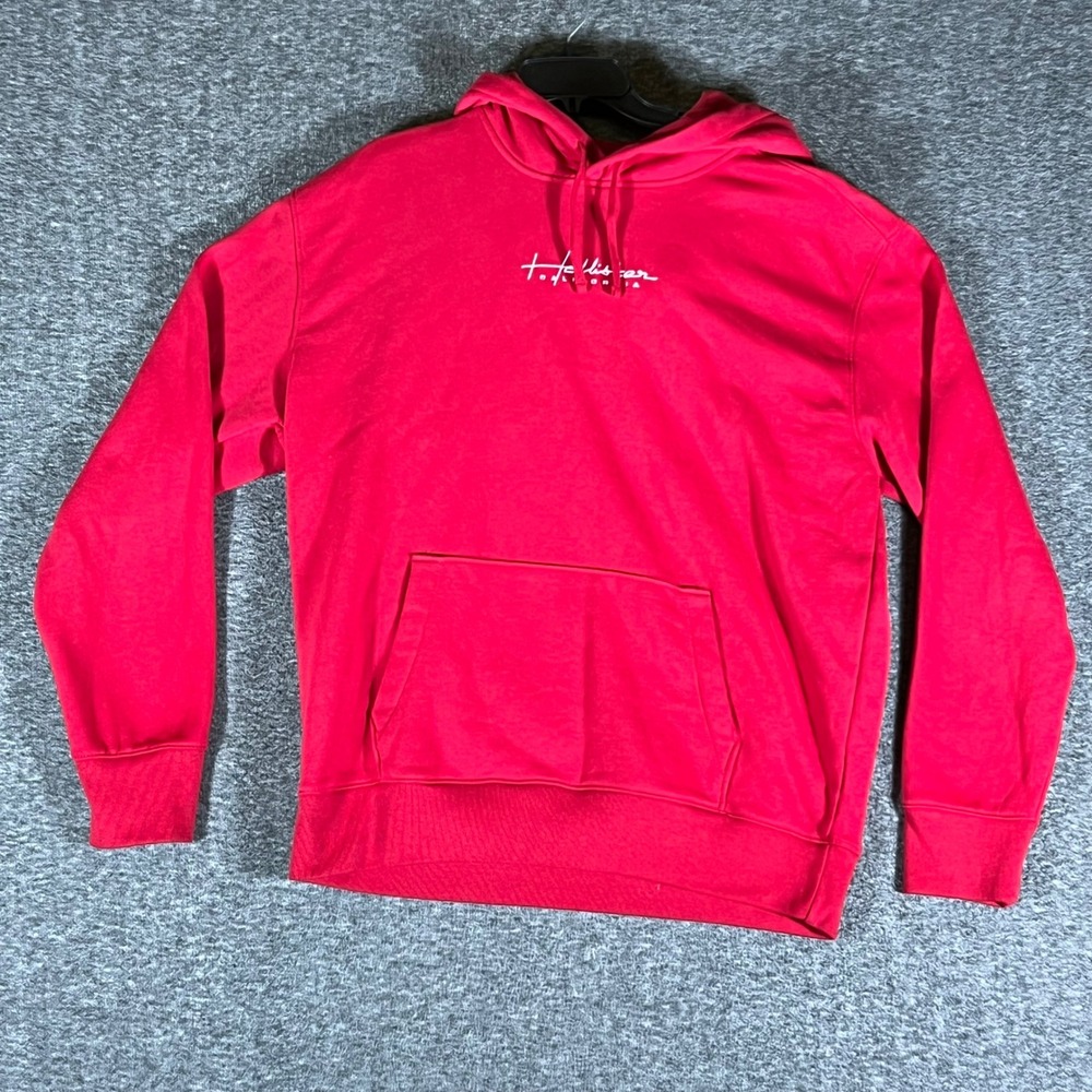 Hollister Must Have Collection Red Hoodie Fleece Lined Mens XL